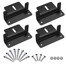 4PCS Solar Panel Mounting Bracket Holder, Aluminum Solar Panel Z Brackets Roof Solar Panel Brackets with Nuts & Screws for Motorhome, RV, Boat, Wall, Yacht and Other Off Gird Installation