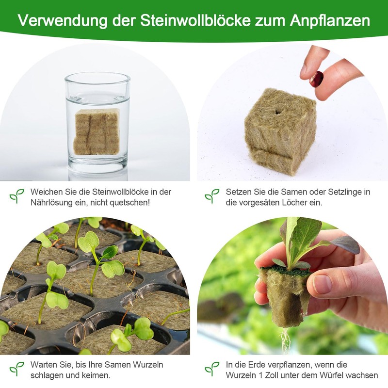 Nuyoah Rock Wool Cultivation Cubes Hydroponics Rockwool Cube Rockwool Cube