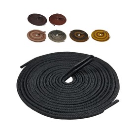 Shoelaces for Work Shoes, 47.2 - 55.1 inches (120 - 140 cm) - black