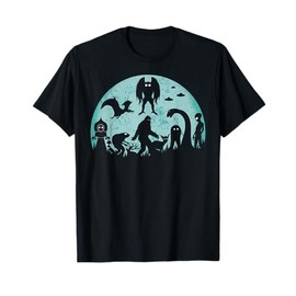 Bigfoot Loch Ness Monster Mothman And Aliens Funny Cryptid T-Shirt