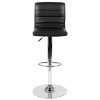 Pemberly Row 25" to 33" Striped Bar Stool in Black