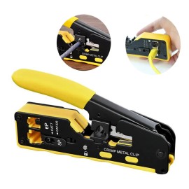 Crimpadora Para Conectores Pasantes Rj45 Cat7 Cat6 Cat5 Rj11
