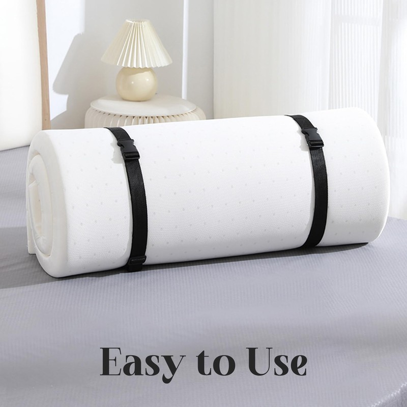 QiaoLiangYao 2 Pcs 59.06'' X 1.26'' Mattress Topper Straps Adjustable