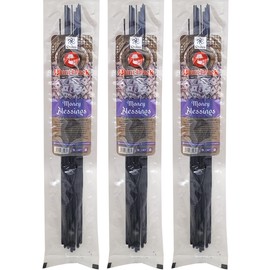 Blunt Black 10.5" Hand Dipped Incense Sticks 3-Packs - 12 Sticks Each - Choose Your Scent (Money Blessings)