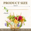 100 Counts Rose Flower Cocktail Picks 4.7 Inch Multicolor Cute