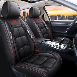 2pcs Experience Comfort and Luxury on Your Daily Commute with Our Easy-to-Clean PU Leather Car Seat CoversSize: 132*65cm, Color: Black