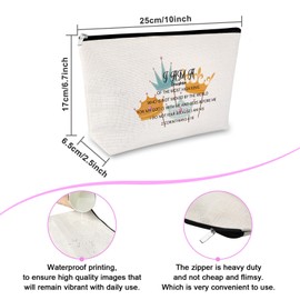 Christian Gifts for Women Inspirational Bible Verse Religious Gift for Girls Friends Makeup Bag Scripture Quotes Christmas Birthday Gifts for Sister Mom Godmother Cosmetic Bag Baptism Gift for Her