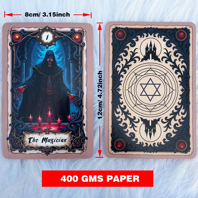 Unique Dark Gothic Tarot Deck, Tarot Cards for Beginners, Dark