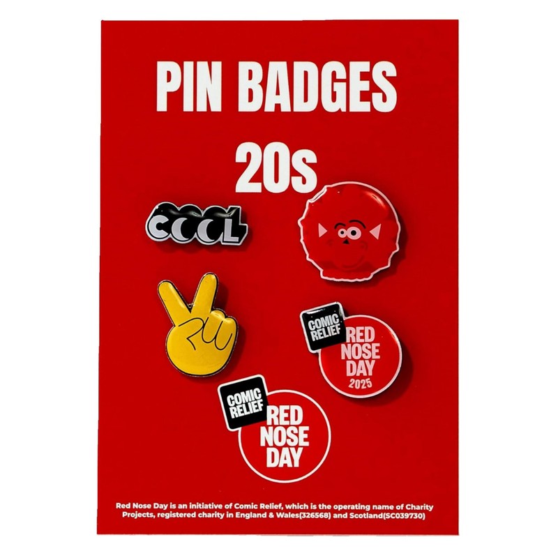 Comic Relief Red Nose Day 2025 20s Collectible Pin Badges