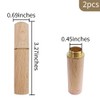 Acoeitl 2 Pcs Natural Wood Toothpick Holder Portable Wooden Travel