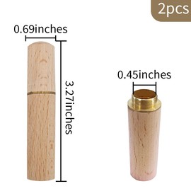 Acoeitl 2 Pcs Natural Wood Toothpick Holder Portable Wooden Travel Toothpick Case Pocket Tooth Pick Container Sewing Needle Holder Mini Toothpick Dispenser Handmade Craft Toothpicks Storage Box