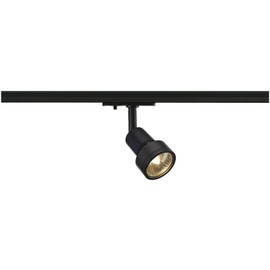 SLV LED 1-phase Spotlight Puria Track Rotating and Swivelling Track Spotlight, LED Spotlight, Ceiling Spotlight, Rail System, Interior Lighting, 1P Lamp, GU10 QPAR51, max. Energy efficiency E-A++