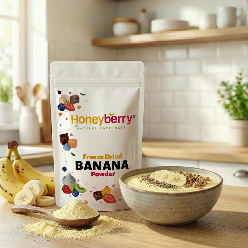 Freeze Dried Banana Powder 100g - No Added Sugar, 100%