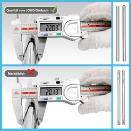 Görbach Stainless Steel Shower Wall Rail with Variable Fixings - 70 cm Chrome Shower Head Holder