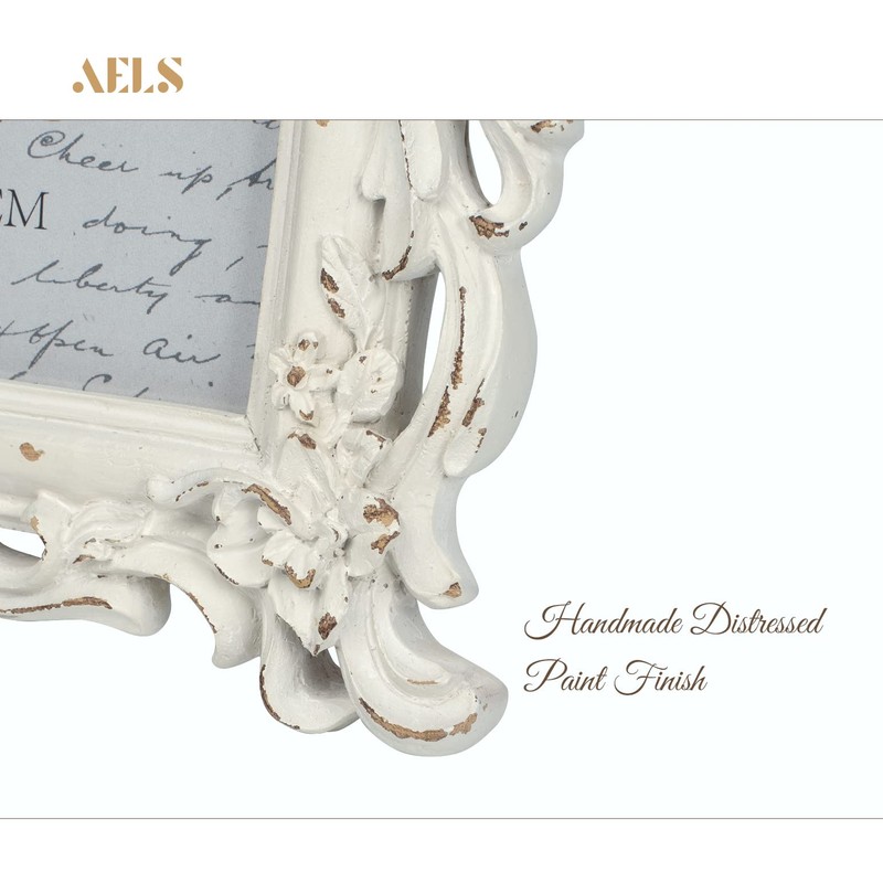 AELS Vintage Picture Frame, Elegant Antique Photo Frames with Glass