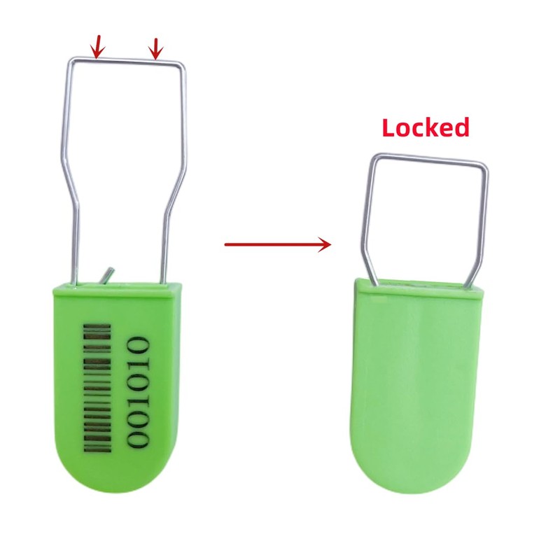 Plastic Padlock Seal with Barcode and Number Security Seals Wire