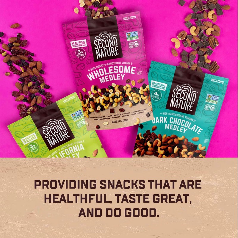 Second Nature Wholesome Medley Trail Mix - 5 oz Resealable