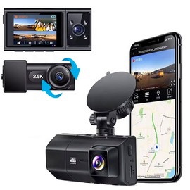 Xtremevision G412WCH 3-Channel 4K Dash Cam - Front 4K UHD, Inside 1080P, Rear 2K, WDR, GPS, WiFi, Parking Monitor, G-Sensor, Motion Detection, 2.0" IPS Screen, 24 Hours Surveillance