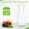 4PSC Glass Carafe with Lid, Premium Clear Water Pitcher Carafe