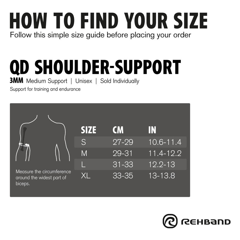 Rehband Shoulder Brace for Men and Women, Adjustable Neoprene Shoulder