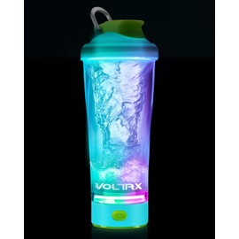 VOLTRX Electric Shaker - VortexBoost Protein Shaker Mixer - USB C Charging Protein Shaker - BPA Free, Waterproof, Colorful Light Show, 600ml