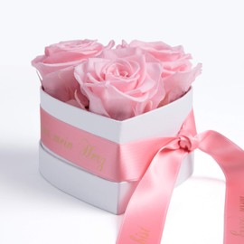 Rosemarie Schulz Heidelberg, Angel without Wings is called Mama, 3 preserved roses box, heart, Mother's Day flowers, gift.