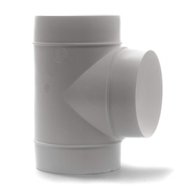 Vent Systems 4'' Inch Duct Connector 3 Way Hose Adapter ABS Plastic/Splitter for Hose T-Shape Round Pipe Connector- Extractor Fan - Duct Hose Dryer Vent T Connector - 4 Inch 3 Way Fitting