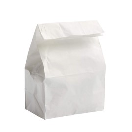 Concession Essentials - 4lb White Paper Bag - 125 Count