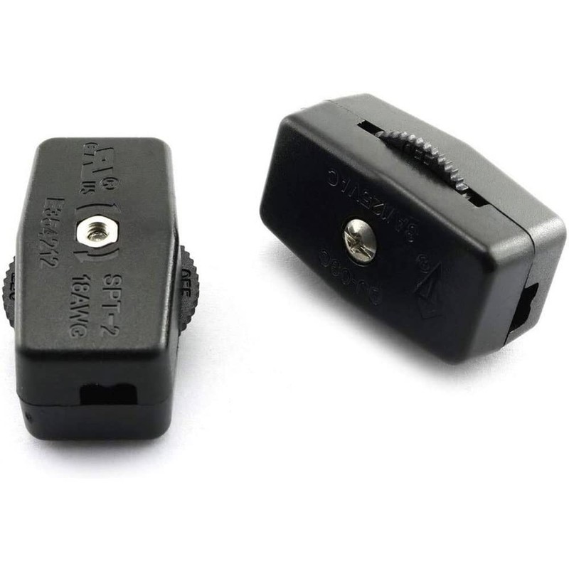 Inline Rotary Cord Switch 2PCS Replacement for 18AWG SPT-2 Lamp
