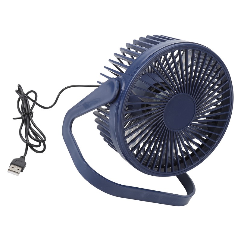 Small Air Circulator Fan 2 Adjustable Speed Blue Portable Rechargeable