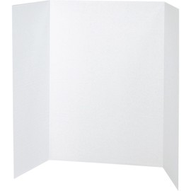 Pacon Tri-Fold Presentation Board, 40"X28", Pack of 8, White,