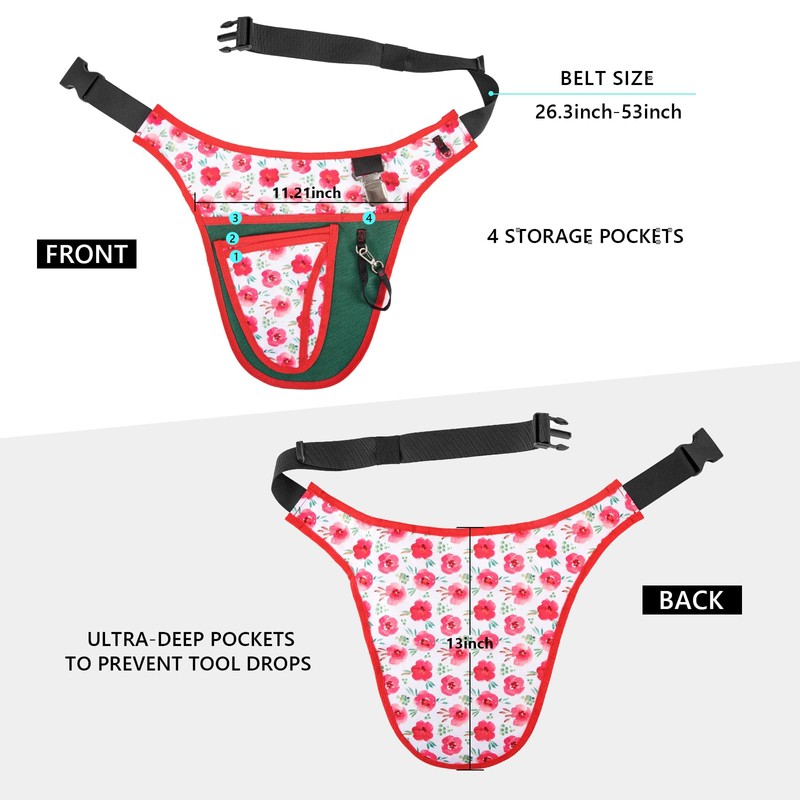 Garden Tool Belt for Women,Multi Pockets Garden Apron for Men,Gardening