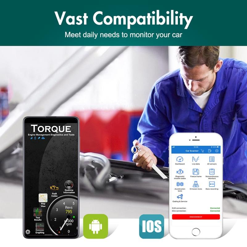 AWESAFE OBD2 Scanner Bluetooth Car Code Reader Diagnostic Tool Supports