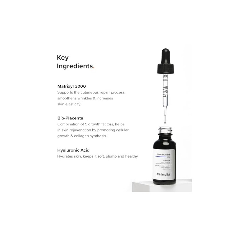 Minimalist Multi Peptide Night Face Serum for Ageless Younger Skin,