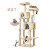 Taoqimiao Cat Tree, 66.2-Inch Cat Tower for Indoor Cats, Plush