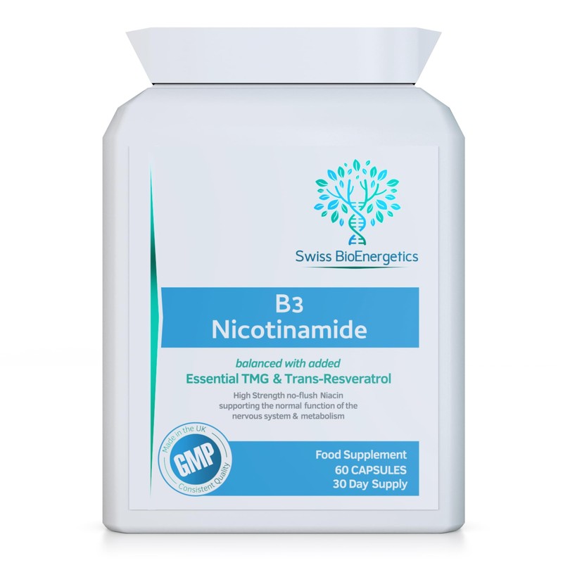 Vitamin B3 Nicotinamide - High Strength no Flush Niacin -