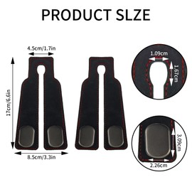 Pack of 2 Car Seat Double Hooks for Headrest, Car Storage Hooks, Car Headrest Hooks, Leather Backrest Hooks, Car Organisational Accessories, Headrest Hooks for Purses and Bags (Black)