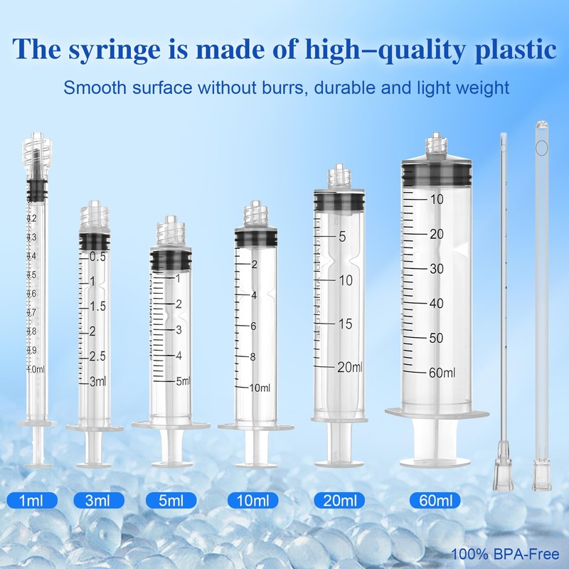 10 Pack 10ml Luer Lock Syringe - Syringes for Liquid