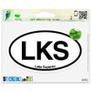 LKS Lake Superior Oval Vinyl Car Bumper Window Sticker 3" x 2"