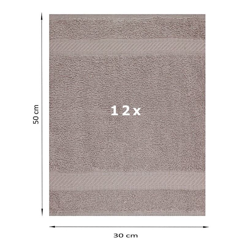 Betz Pack of 12 Guest Towels PALERMO 30x50 cm 100%