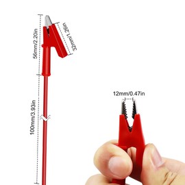 Dual Ended Alligator Clips Test Lead, 15A Alligator Clip to Alligator Clip Jumper Wires Electrical Crocodile Gator Clamps Cables for Multi Meter Electronic Testing (3.3Ft/1M, Black & Red)