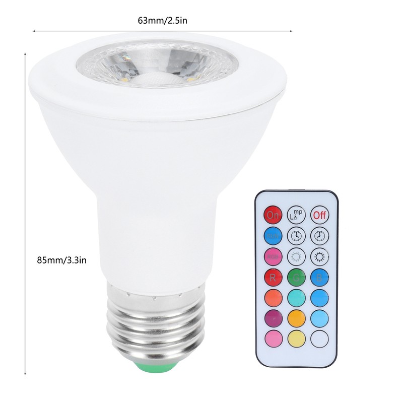 10W RGBW Spotlight with Timing Remote Control E27 Color Changing