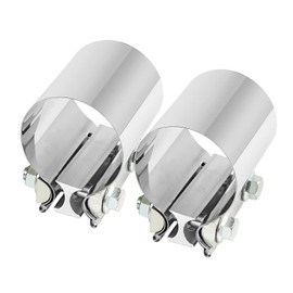 DOCAS 2pcs diameter 64 mm x 76.2 mm length stainless steel exhaust clamp pipe connector stainless steel