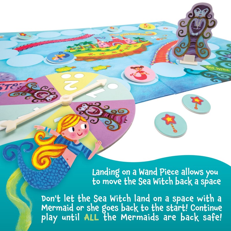 Peaceable Kingdom Mermaid Island Award Winning Cooperative Board Game for
