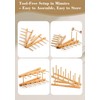 5 PCS Bamboo Tiered Display Stand – Plate Stands for