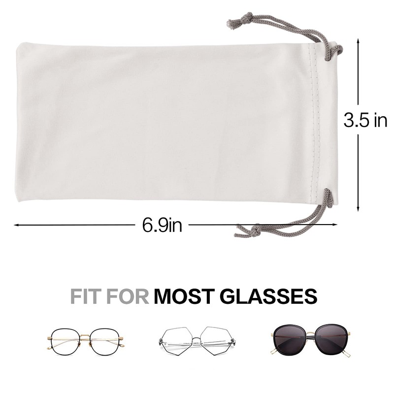 Vemiss 4PACK Sunglass Pouches Microfiber Cleaning Eyeglass Case Portable Storage