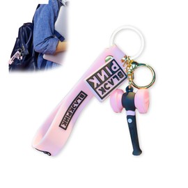 Fonyiunce Pink Keyring, Blackpink Keyring, Key Chain Characters for Concerts and Support Clubs, Blackpink Accessories, pink