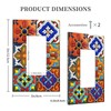 Wpshijia Decorative Outlet Covers Modern Red Mexican Talavera Morocco Ceramic