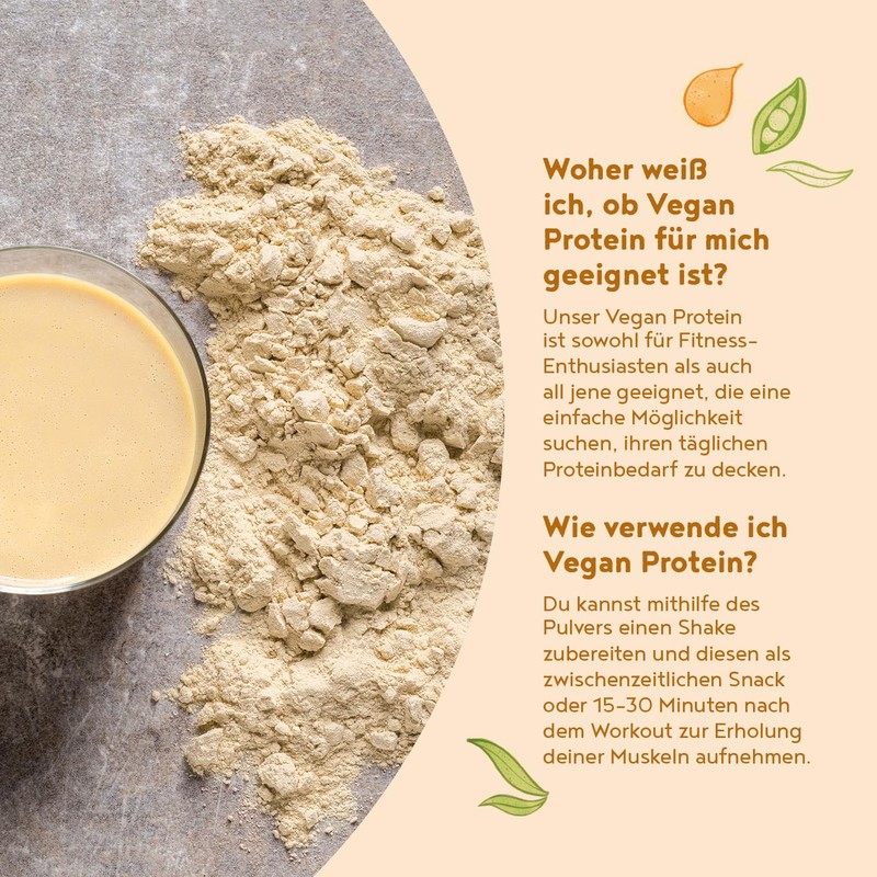 Vegan Protein - MANGO - Vegetable Protein Powder from Sprouted