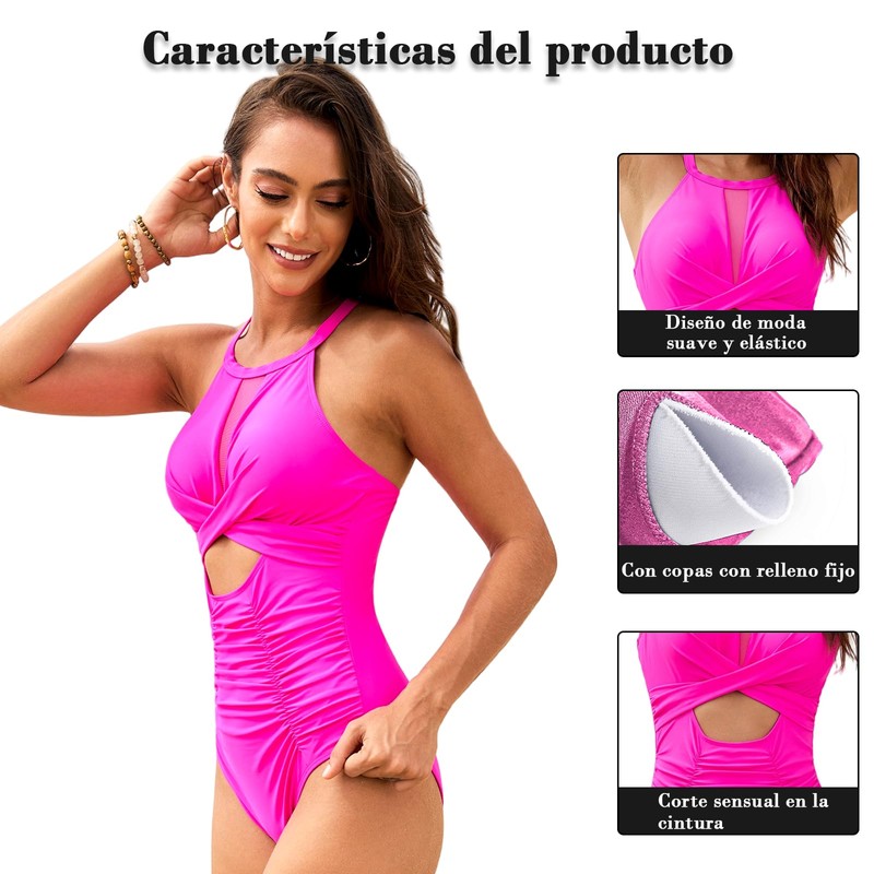 Cloeey Future Traje de Baño para Mujer, Una Pieza, Estilo